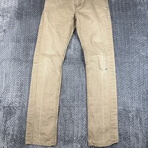 Levi's 511 Skinny Jeans Mens Boys 28x28 Khaki Denim Pants Slim Fit